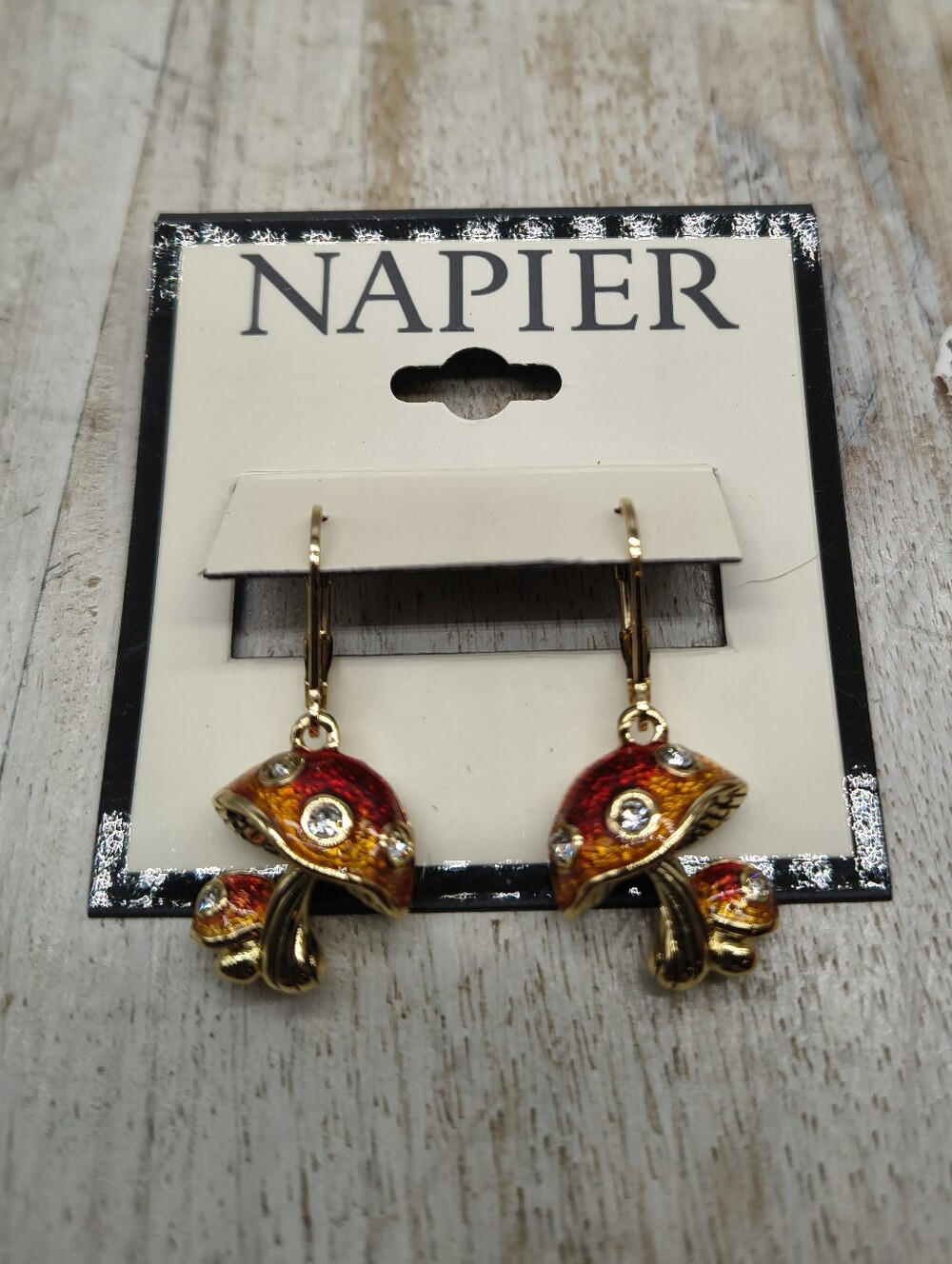 Napier Goldtone Mushroom Earrings
